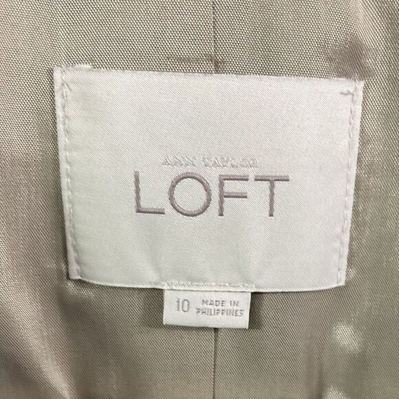 LOFT Women's Black Wool Blend Ruffle Front Jacket/Blazer, Size 10, Lined - Picture 9 of 11